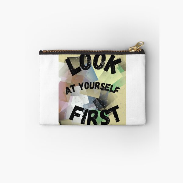 Item preview, Look At Yourself First Motivational Quote designed and sold by MIKEASHOP156.