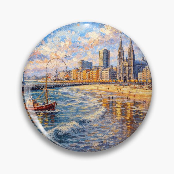 Item preview, A painting of Ostend, Belgium – A Beautiful City in Europe. designed and sold by GalleryKauffeld.