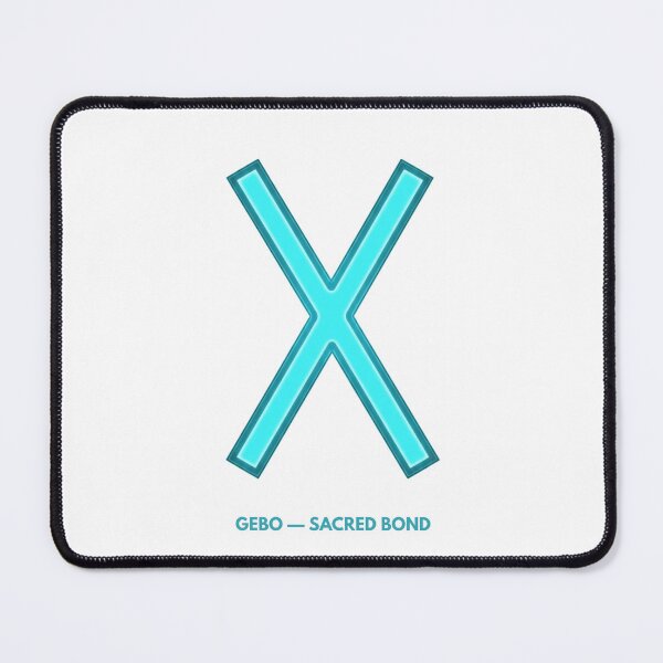 Item preview, Norse Gebo Rune Sacred Bond Symbol Neon Glow designed and sold by CalmFrameArt.