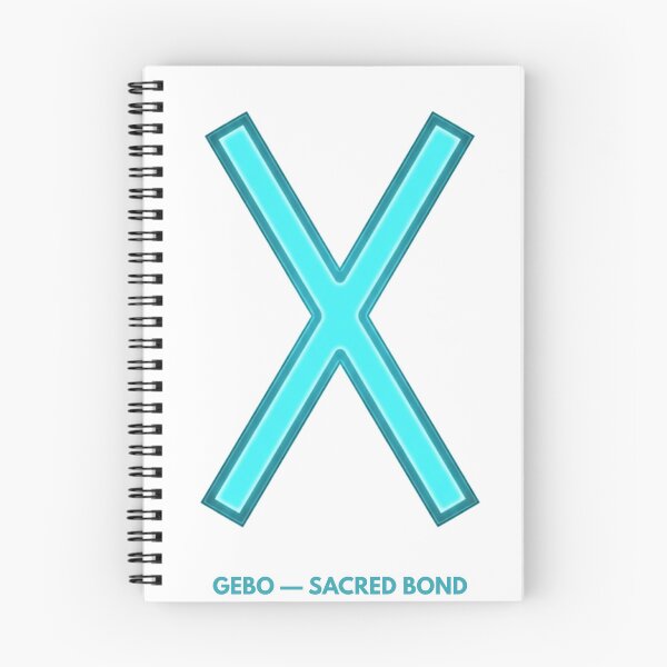 Item preview, Norse Gebo Rune Sacred Bond Symbol Neon Glow designed and sold by CalmFrameArt.