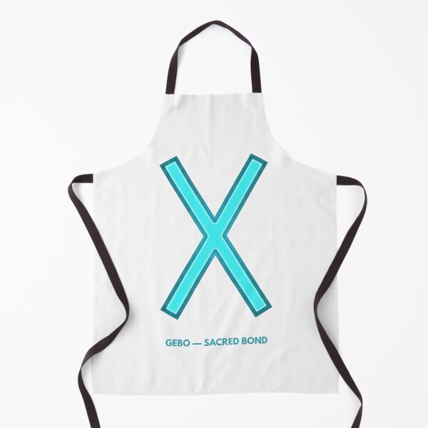 Item preview, Norse Gebo Rune Sacred Bond Symbol Neon Glow designed and sold by CalmFrameArt.