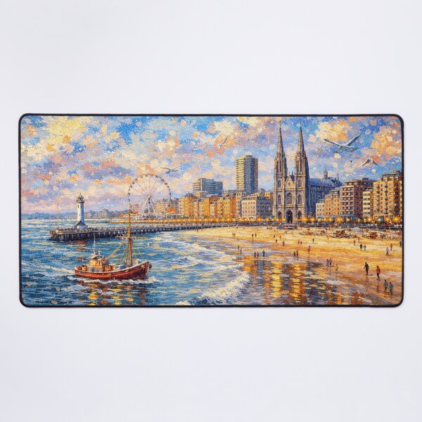 Item preview, A painting of Ostend, Belgium – A Beautiful City in Europe. designed and sold by GalleryKauffeld.