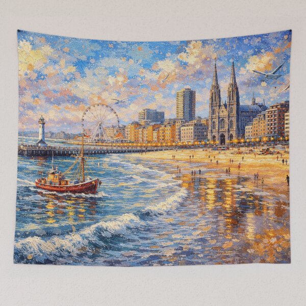 Item preview, A painting of Ostend, Belgium – A Beautiful City in Europe. designed and sold by GalleryKauffeld.