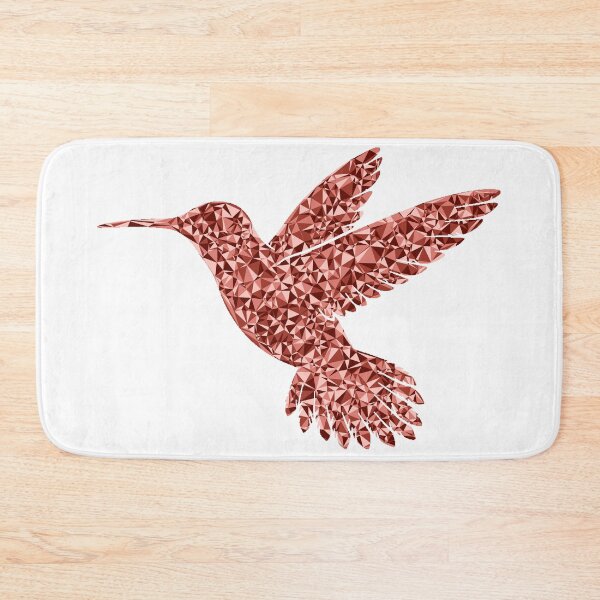 Item preview, Gentle Hummingbird Red Triangular Mosaic Silhouette Design designed and sold by DymondDesigns.