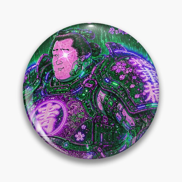 Item preview, Cyberpunk Sumo Samurai Warrior | Neon Tokyo Japanese Armor | Futuristic Bushido Warrior designed and sold by RhymeArc.