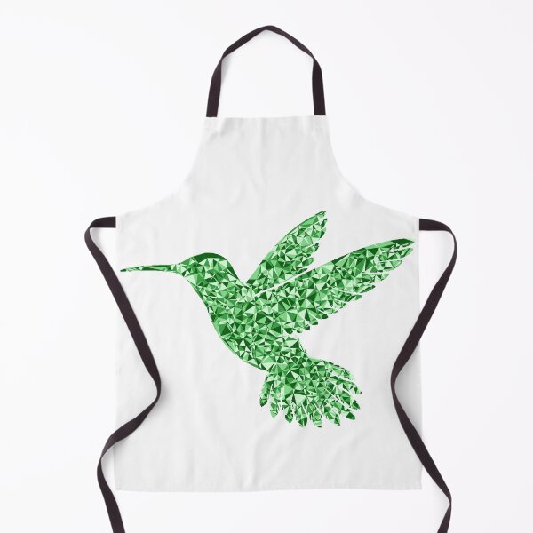 Item preview, Gentle Hummingbird Green Triangular Mosaic Silhouette Design designed and sold by DymondDesigns.