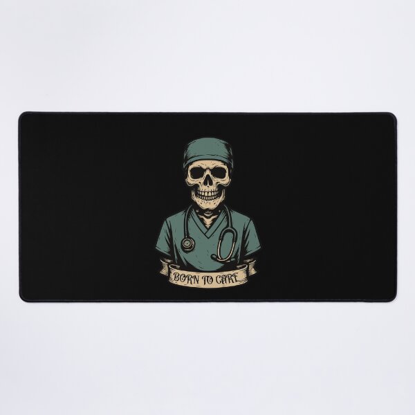 Item preview, Born to Care Skeleton with Stethoscope designed and sold by FeverVoid.