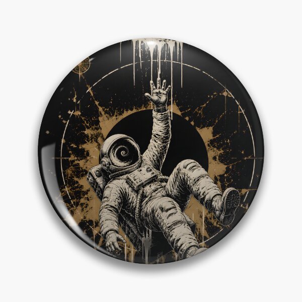 Item preview, Lost Astronaut - Surreal artwork about a space explorer in cosmic darkness designed and sold by alekachi.