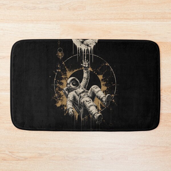 Item preview, Lost Astronaut - Surreal artwork about a space explorer in cosmic darkness designed and sold by alekachi.