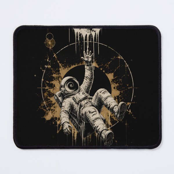 Item preview, Lost Astronaut - Surreal artwork about a space explorer in cosmic darkness designed and sold by alekachi.