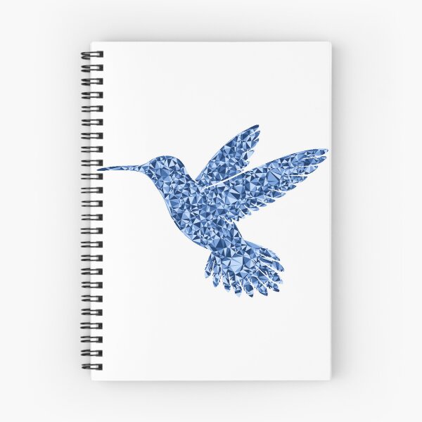 Item preview, Gentle Hummingbird Blue Triangular Mosaic Silhouette Design designed and sold by DymondDesigns.