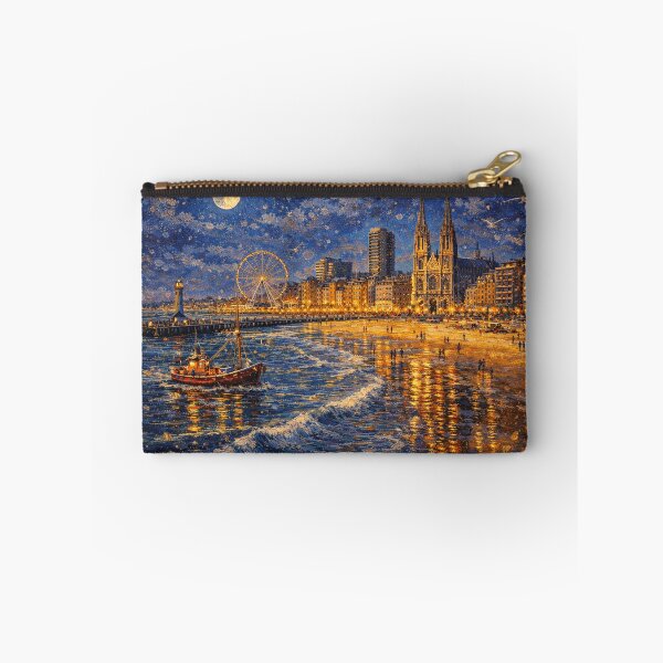 Item preview, Ostend by night painting, Belgium – A Beautiful City in Europe. designed and sold by GalleryKauffeld.