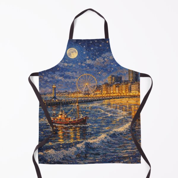 Item preview, Ostend by night painting, Belgium – A Beautiful City in Europe. designed and sold by GalleryKauffeld.