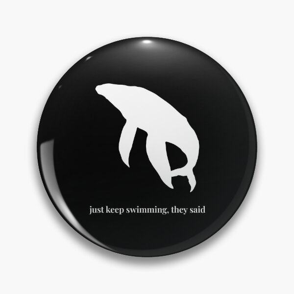 Item preview, Just Keep Swimming, They Said – Minimalist Whale Silhouette designed and sold by Soulink-Studio.