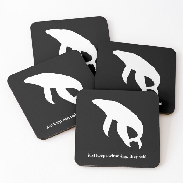 Item preview, Just Keep Swimming, They Said – Minimalist Whale Silhouette designed and sold by Soulink-Studio.