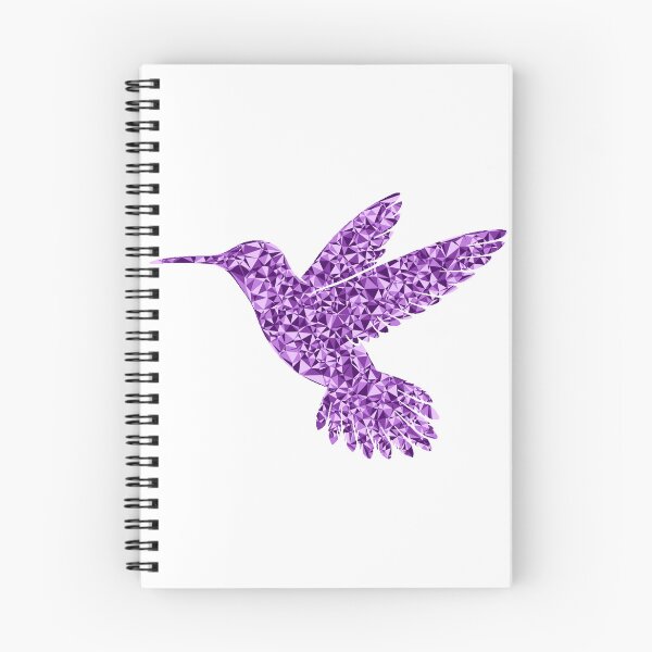 Item preview, Gentle Hummingbird Purple Triangular Mosaic Silhouette Design designed and sold by DymondDesigns.