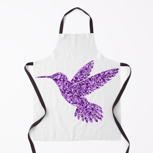Item preview, Gentle Hummingbird Purple Triangular Mosaic Silhouette Design designed and sold by DymondDesigns.