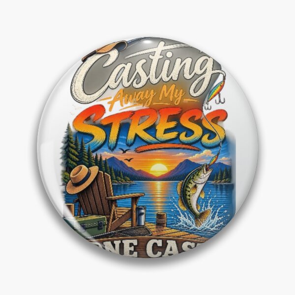 Item preview, Casting Away My Stress Fishing designed and sold by Salma.Store.