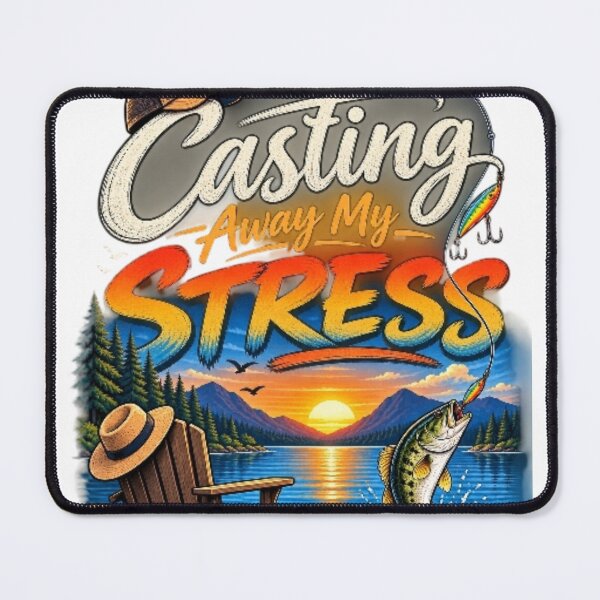 Item preview, Casting Away My Stress Fishing designed and sold by Salma.Store.