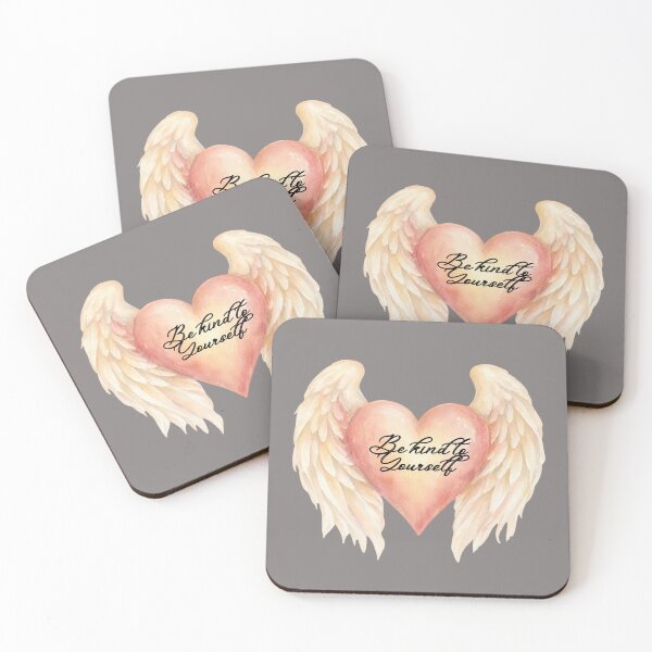 Item preview, Be Kind To Yourself Angel Wings Heart Quote Aesthetic designed and sold by NikBrin Prevail .