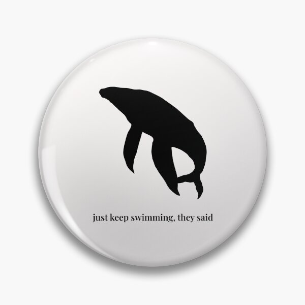 Item preview, Copy of Just Keep Swimming, They Said – Minimalist Whale Silhouette designed and sold by Soulink-Studio.