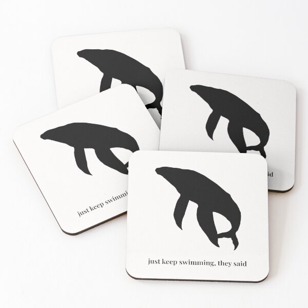 Item preview, Copy of Just Keep Swimming, They Said – Minimalist Whale Silhouette designed and sold by Soulink-Studio.