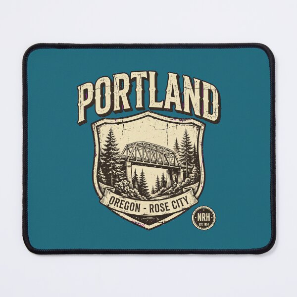 Item preview, Portland Oregon Rose City Vintage Shield designed and sold by Normandy Road Heritage™ - Vintage Garage Art.
