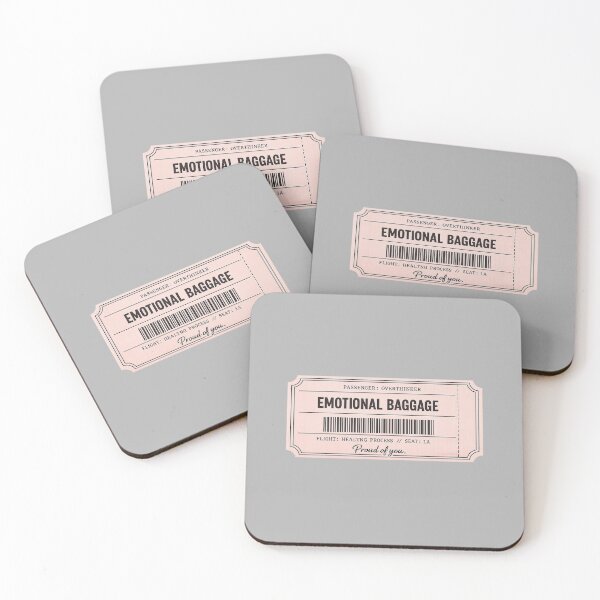 Item preview, Emotional Baggage Retro Ticket Funny Overthinker Mental Health designed and sold by Timeless Junction.