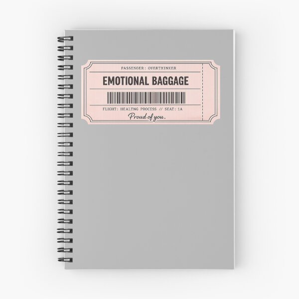 Item preview, Emotional Baggage Retro Ticket Funny Overthinker Mental Health designed and sold by Timeless Junction.