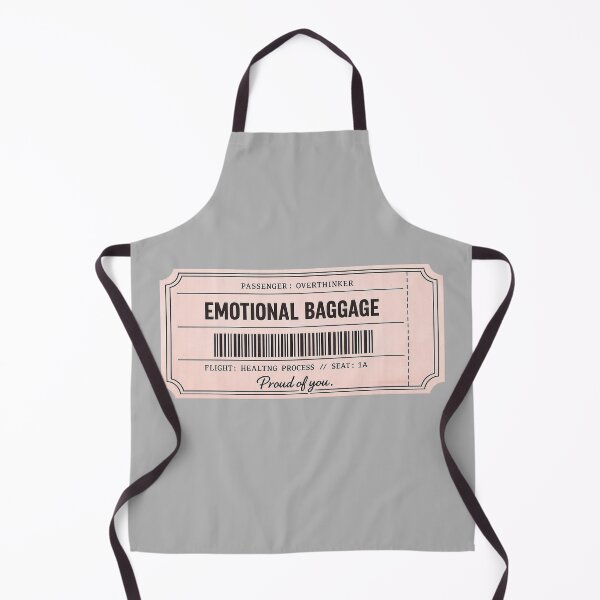 Item preview, Emotional Baggage Retro Ticket Funny Overthinker Mental Health designed and sold by Timeless Junction.