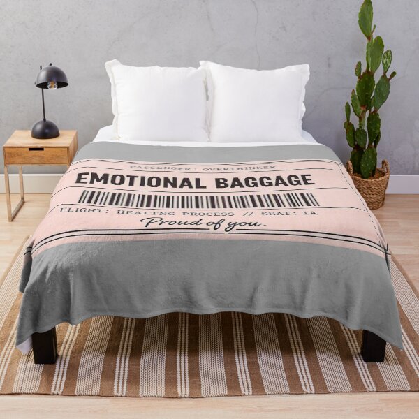 Item preview, Emotional Baggage Retro Ticket Funny Overthinker Mental Health designed and sold by Timeless Junction.