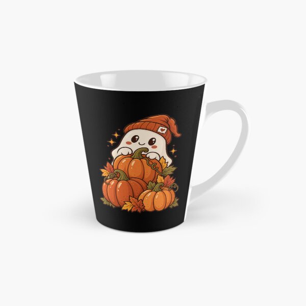 Item preview, Autumn Ghost With Pumpkins Illustration designed and sold by Tin Robot Co..