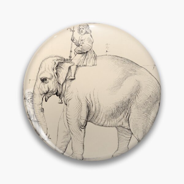 Item preview, Elephant With Rider and Handler Ink Study designed and sold by artofuniverse.