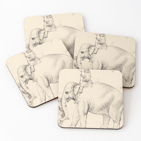 Item preview, Elephant With Rider and Handler Ink Study designed and sold by artofuniverse.