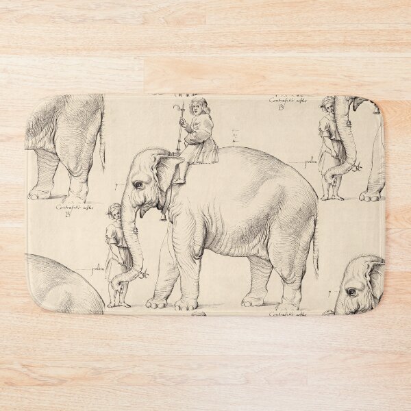 Item preview, Elephant With Rider and Handler Ink Study designed and sold by artofuniverse.