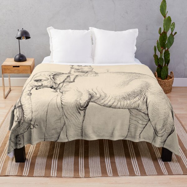 Item preview, Elephant With Rider and Handler Ink Study designed and sold by artofuniverse.