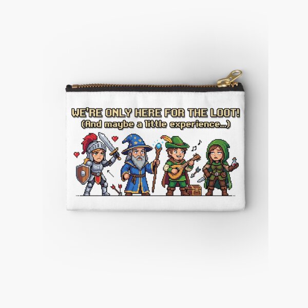 Item preview, We're Only Here For The Loot - Funny RPG Pixel Art Gamer Gift designed and sold by TontikDesign.