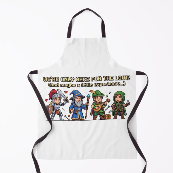 Item preview, We're Only Here For The Loot - Funny RPG Pixel Art Gamer Gift designed and sold by TontikDesign.