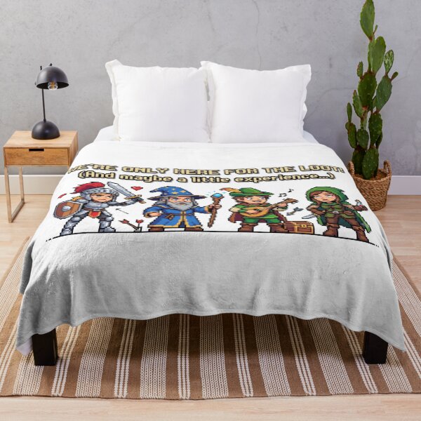 Item preview, We're Only Here For The Loot - Funny RPG Pixel Art Gamer Gift designed and sold by TontikDesign.