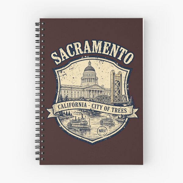 Item preview, Sacramento California City of Trees Vintage Shield designed and sold by Normandy Road Heritage™ - Vintage Garage Art.