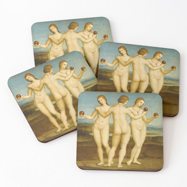 Item preview, The Three Graces Holding Golden Apples designed and sold by artofuniverse.
