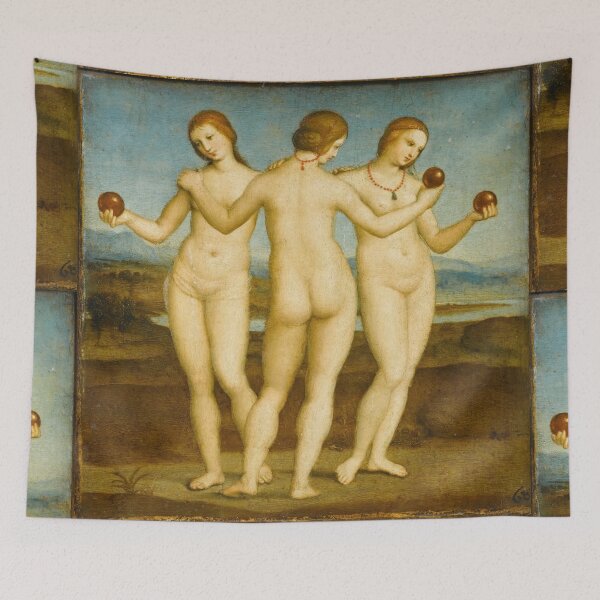 Item preview, The Three Graces Holding Golden Apples designed and sold by artofuniverse.