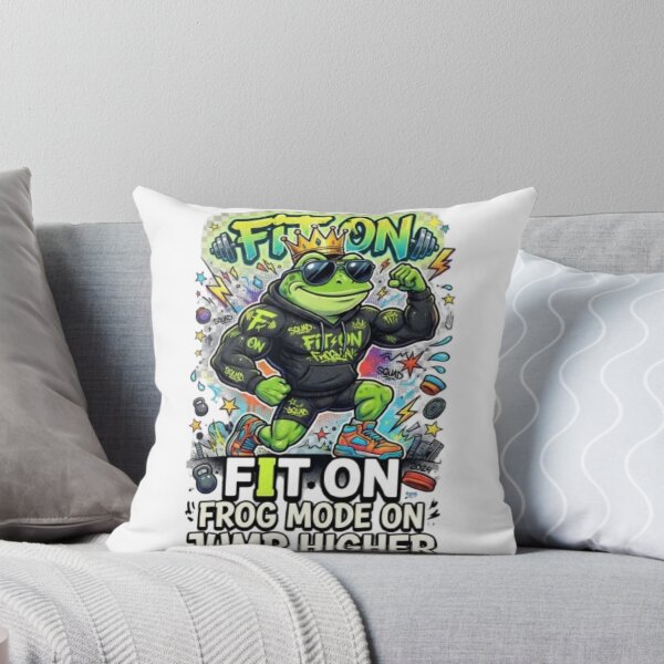 Item preview, FIT ON Frog Fitness King – Funny Strong Frog Gym Streetwear T-Shirt designed and sold by Fit On.