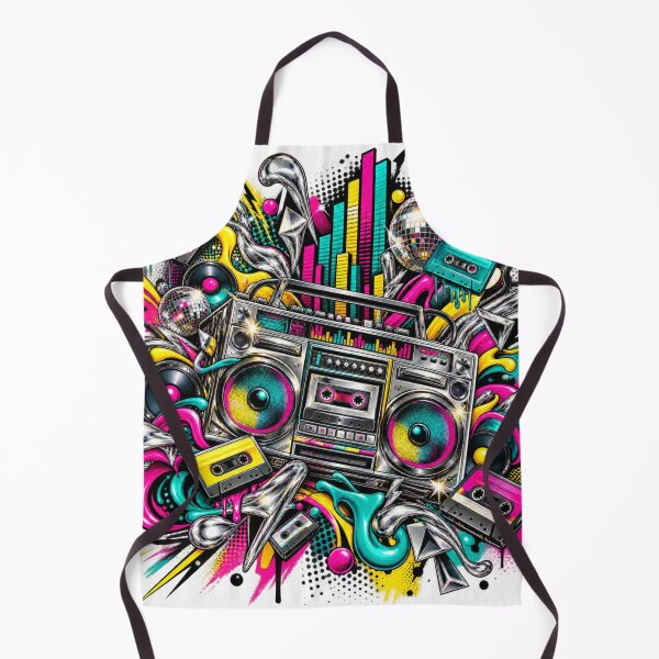 Item preview, Retro Boom Blast – Neon Music Street Art designed and sold by moditeck.
