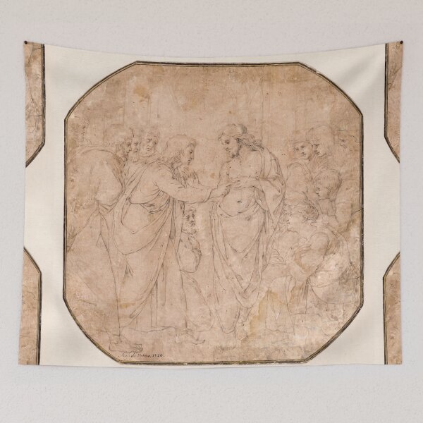 Item preview, The Doubting Thomas Renaissance Drawing designed and sold by artofuniverse.
