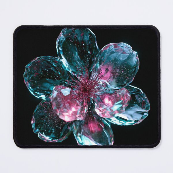 Item preview, Crystal Cherry Blossom Teal Pink Neon Glow designed and sold by FrostyFrisby.