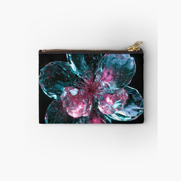 Item preview, Crystal Cherry Blossom Teal Pink Neon Glow designed and sold by FrostyFrisby.