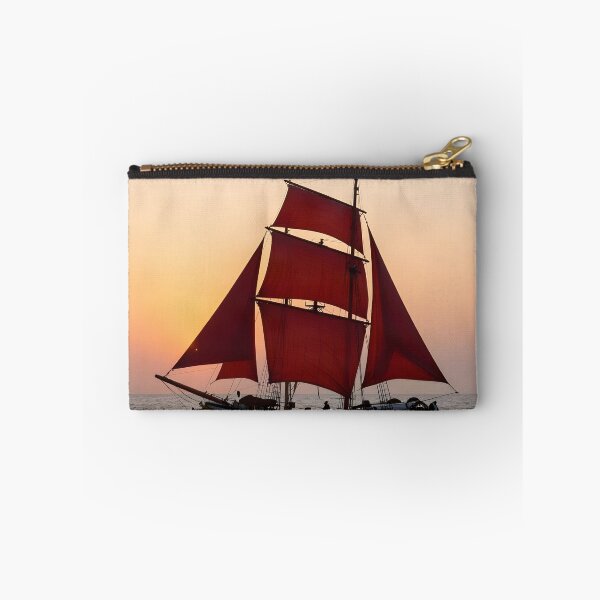 Item preview, Scarlet Sails Brig: Romantic Sunset Voyage designed and sold by Serene Strokes Art.