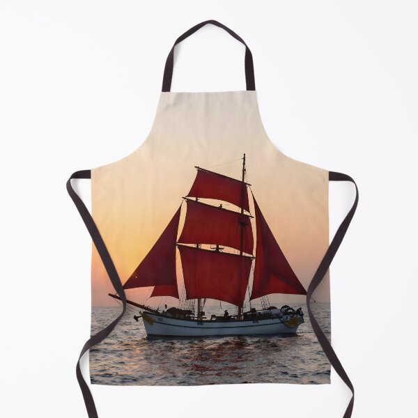 Item preview, Scarlet Sails Brig: Romantic Sunset Voyage designed and sold by Serene Strokes Art.