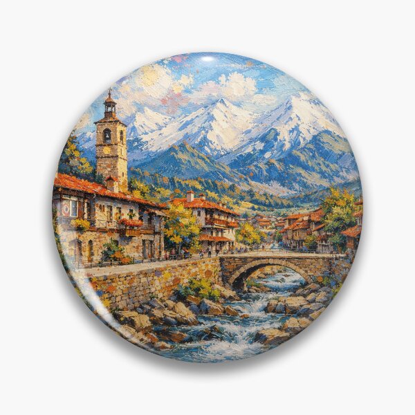 Item preview, A painting of Bansko, Bulgaria – A Beautiful City in Europe. designed and sold by GalleryKauffeld.